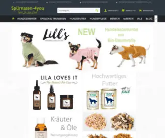 Spuernasen-4You.de(Entdecken Sie eine riesige Auswahl an Hundeartikeln im Hundeshop. Unser Hunde Online Shop bietet) Screenshot