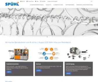 Spuhl.com(Maschinenbaukompetenz in drei Dimensionen) Screenshot