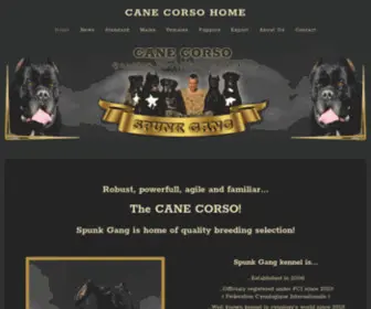 Spunkgang.com(Cane Corso quality breeding selection by Spunk Gang) Screenshot