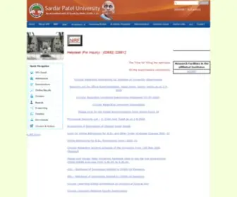 Spuvvn.edu(Sardar Patel University) Screenshot