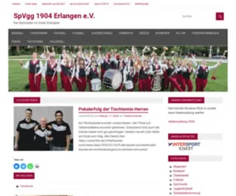 SPVGG-Erlangen.de(Der Sportverein im Osten Erlangens) Screenshot