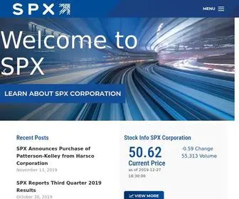 SPX.com(SPX Corporation in Charlotte) Screenshot
