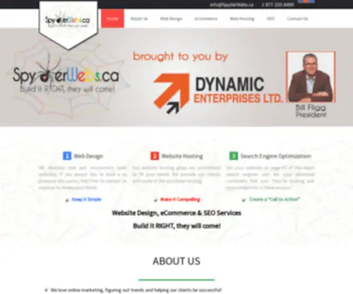 SPyderwebs.ca(Website Design Services) Screenshot