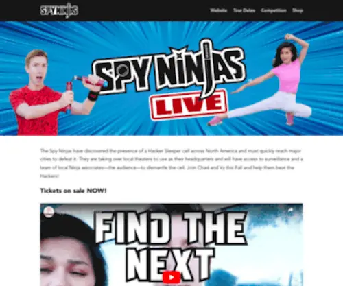 SPyninjaslive.com(Spy Ninjas Live) Screenshot