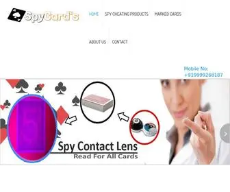 SPYplayingcard.com(Invisible Contact Lens Shop) Screenshot