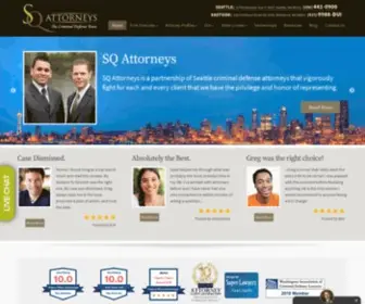 Sqattorneys.com(The Seattle Criminal Defense team of SQ Attorneys) Screenshot