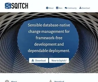 Sqitch.org(Sensible database change management) Screenshot