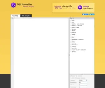 SQL-Format.com(Free online SQL Formatter for SQL Server) Screenshot