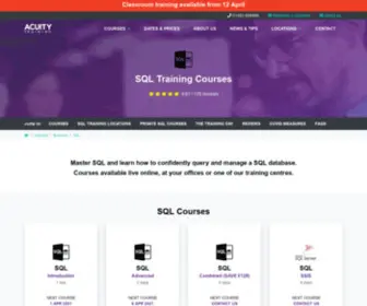 SQL-Server-Courses.com(Our small SQL classes ensure no) Screenshot