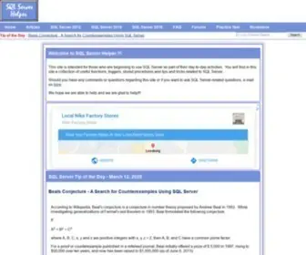 SQL-Server-Helper.com(SQL Server Helper) Screenshot