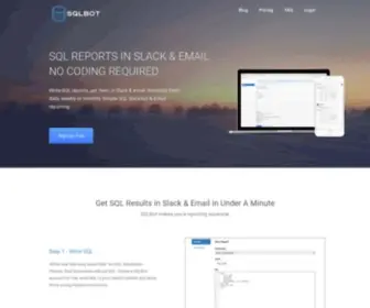 SQlbot.co(SQL Reporting in Slack) Screenshot