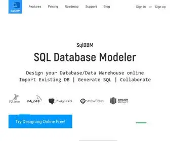 SQLDBM.com(SQL database modeler) Screenshot