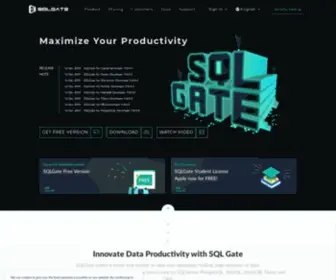SQlgate.com(Start innovating your database productivity with sqlgate) Screenshot