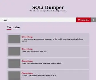 Sqli-Dumper.com(This is the site where you find all about SQLi Dumper) Screenshot