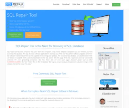 SQlrepairtool.net(SQL repair tool) Screenshot