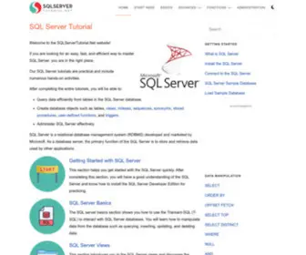 SQlservertutorial.net(The SQL Server Tutorial website) Screenshot