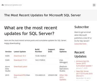 SQlserverupdates.com(The Most Recent Updates for Microsoft SQL Server) Screenshot