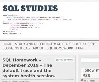 SQLstudies.com(SQL Studies) Screenshot