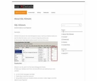 SQLxdetails.com(SSMS Addin) Screenshot