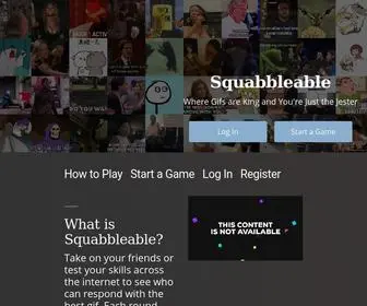 Squabbleable.com(Where Gifs are King and You're Just the Jester) Screenshot