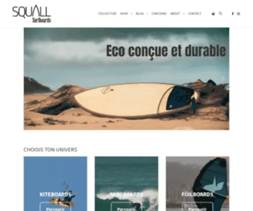 Squallsurfboards.fr(Planches éco) Screenshot