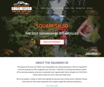 Squamish50.com(Squamish 50 Home) Screenshot