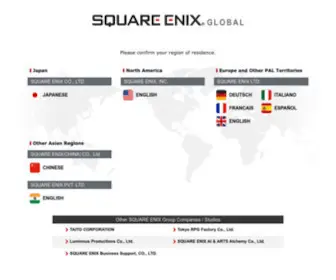 Square-Enix.com(SQUARE ENIX GLOBAL) Screenshot