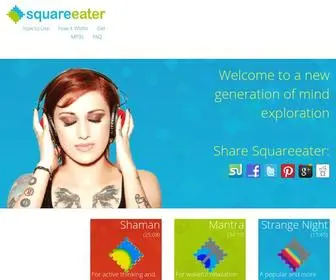 Squareeater.com(Binaural beats and brainwave entrainment for the psychedelic mind) Screenshot