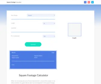 Squarefootagecalculator.net(A quick and easy way to calculate the square) Screenshot