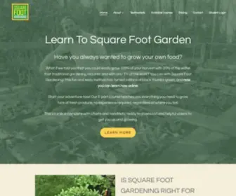 Squarefootgardening.com(How To Square Foot Garden Courses) Screenshot