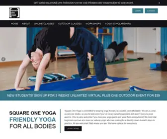 Squareoneyoga.com(Square One Yoga) Screenshot