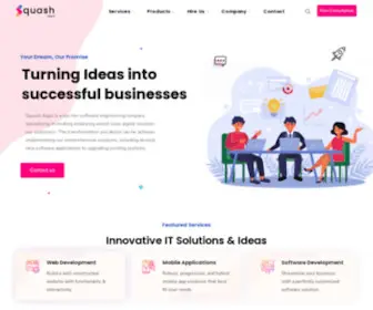 Squashapps.com(Hire software developers for web and mobile app development services) Screenshot