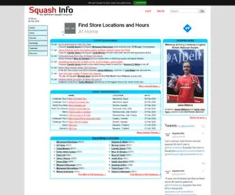 Squashinfo.com(Squash Info) Screenshot