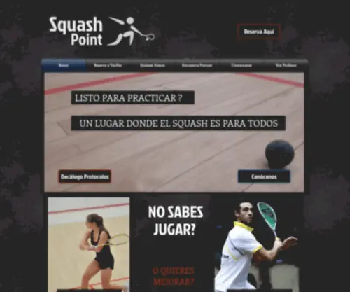 Squashpoint.co(Canchas Squash Bogota) Screenshot
