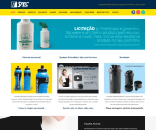 Squeeze.com.br(Maior fabricante de squeeze do Brasil desde 1992) Screenshot