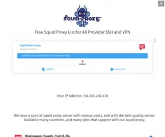 Squid-Proxy.net(Free Squid Proxy List for All Provider SSH and VPN) Screenshot