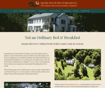 Squirehouse.com(A luxurious Vermont Bed & Breakfast located on 11 private acres) Screenshot