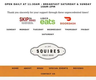 Squirespublichouse.com(Your Burlington British Pub) Screenshot