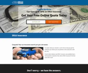 SR22Insurance.net(Cheap SR22 Insurance Quotes) Screenshot