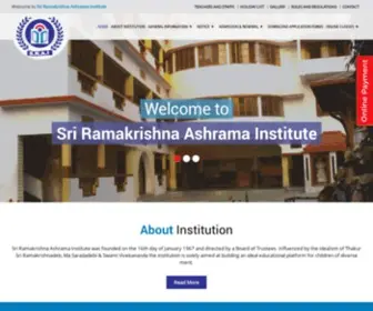 Srai.org.in(Sri Ramakrishna Ashrama Institute Sri Ramakrishna Ashrama Institute) Screenshot