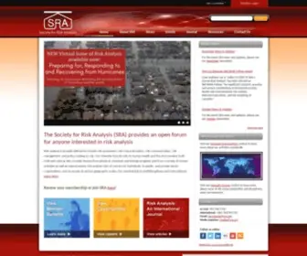 Sra.org(The Society for Risk Analysis (SRA) provides an open forum for anyone interested in risk analysis) Screenshot