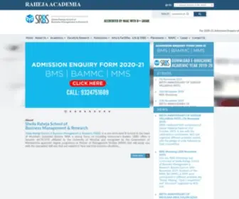 SRBS.edu.in(Sheila Raheja School of Business Management & Research) Screenshot