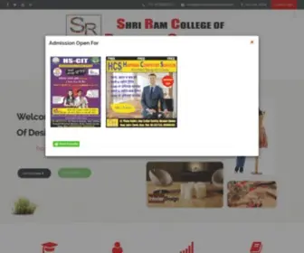 Srcollegeofdesigning.com(Shri Ram College Of Designing & Cosmetology) Screenshot