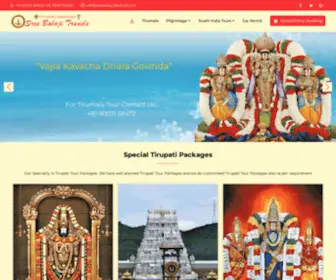 Sreebalajidarshan.com(Tirupathi Balaji Darshan Specialist) Screenshot