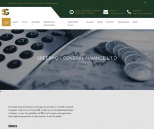 Sreeragh.com(SREERAGH GENERAL FINANCE L.T.D) Screenshot