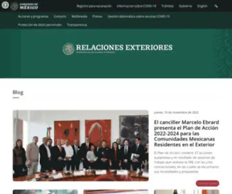 Sre.gob.mx(SRE Secretaría de Relaciones Exteriores) Screenshot