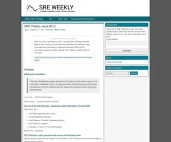 Sreweekly.com(Scalability, availability, incident response, automation) Screenshot