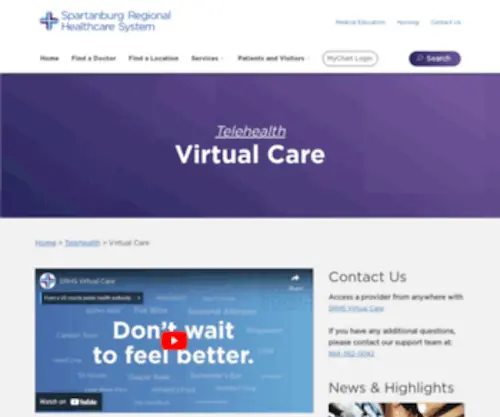 SRHsvirtualcare.com(SRHsvirtualcare) Screenshot
