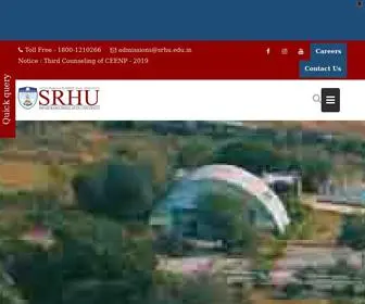 Srhu.edu.in(SWAMI RAMA HIMALAYAN UNIVERSITY) Screenshot