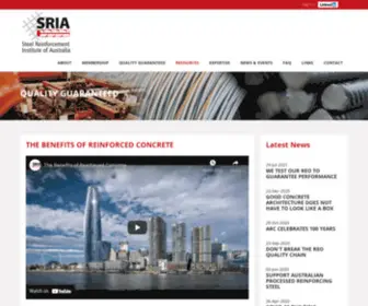 Sria.com.au(Steel Reinforcement Institute of Australia) Screenshot